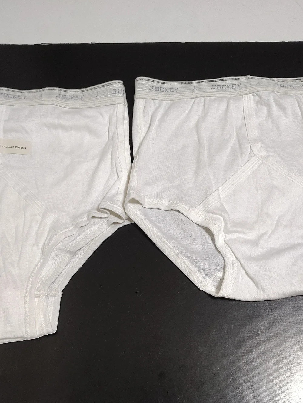 Vintage Jockey Men's White Cotton Briefs - 3 Pack - Size 34